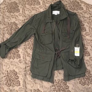 Army green Bar lll medium zip-up jacket